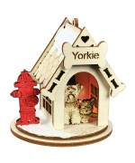 NEW - Ginger Cottages K9 Wooden Ornament - Yorkshire Terrier
